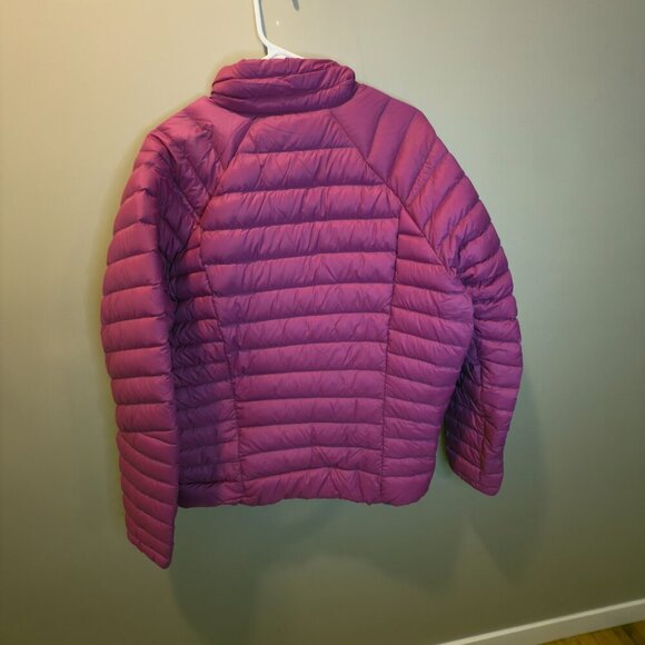 Womens Down Puffer Jacket (Amaranth Pink) - Picture 2 of 4